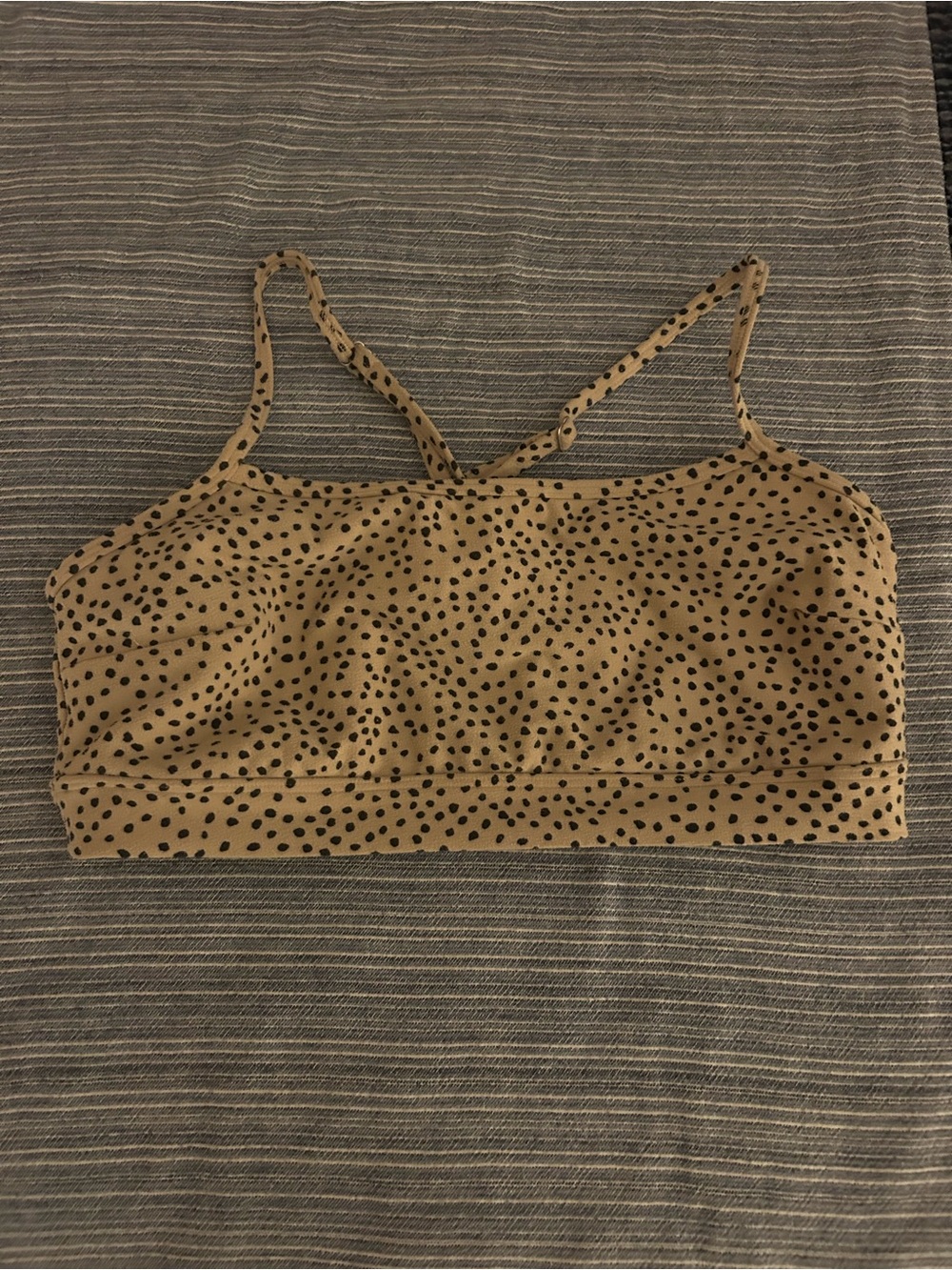 Women’s Spotted Tan Bralette Top M Abercrombie and Fitch